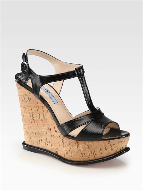 prada cork wedges|prada high heeled sandals.